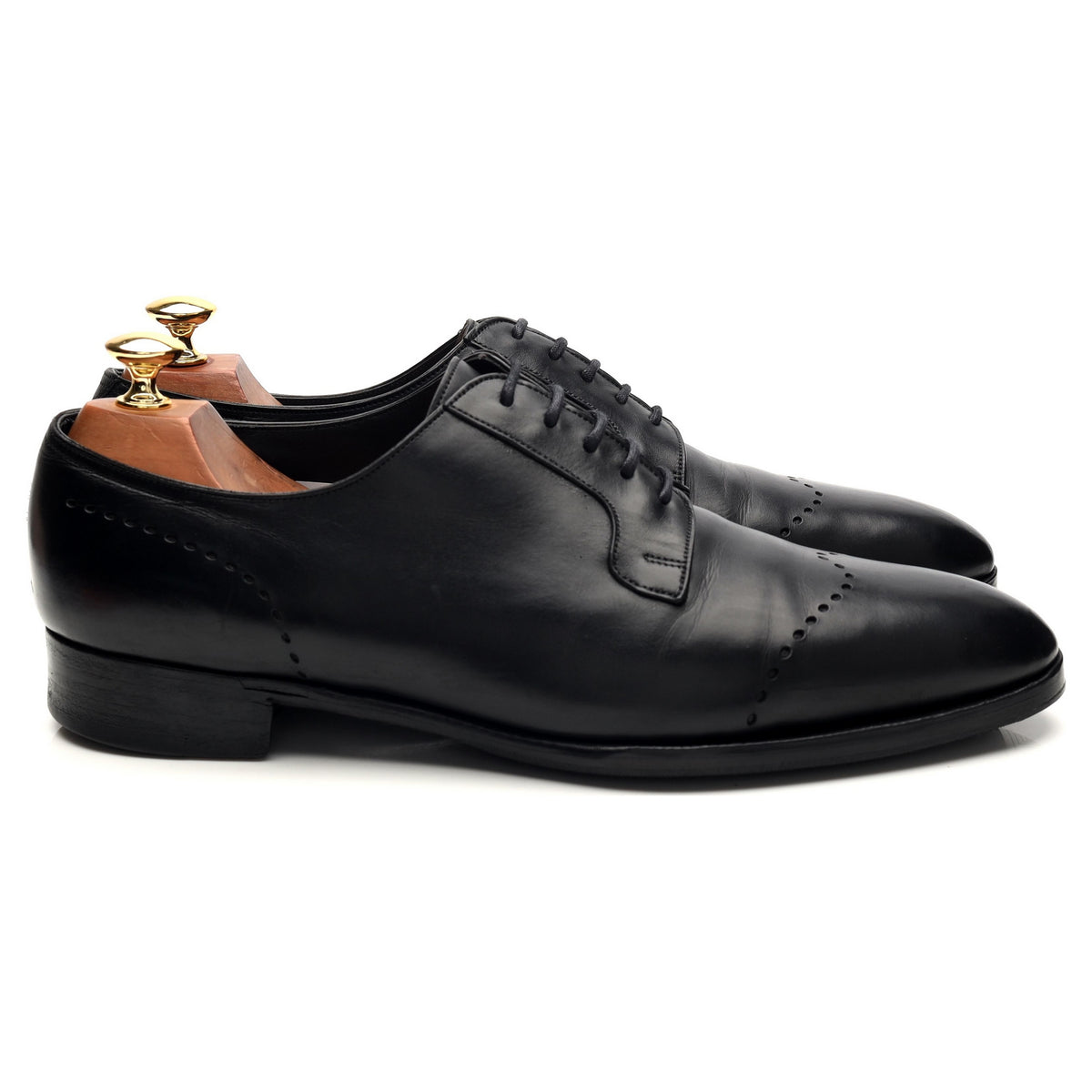 &#39;Welford&#39; Black Leather Derby UK 8.5 E