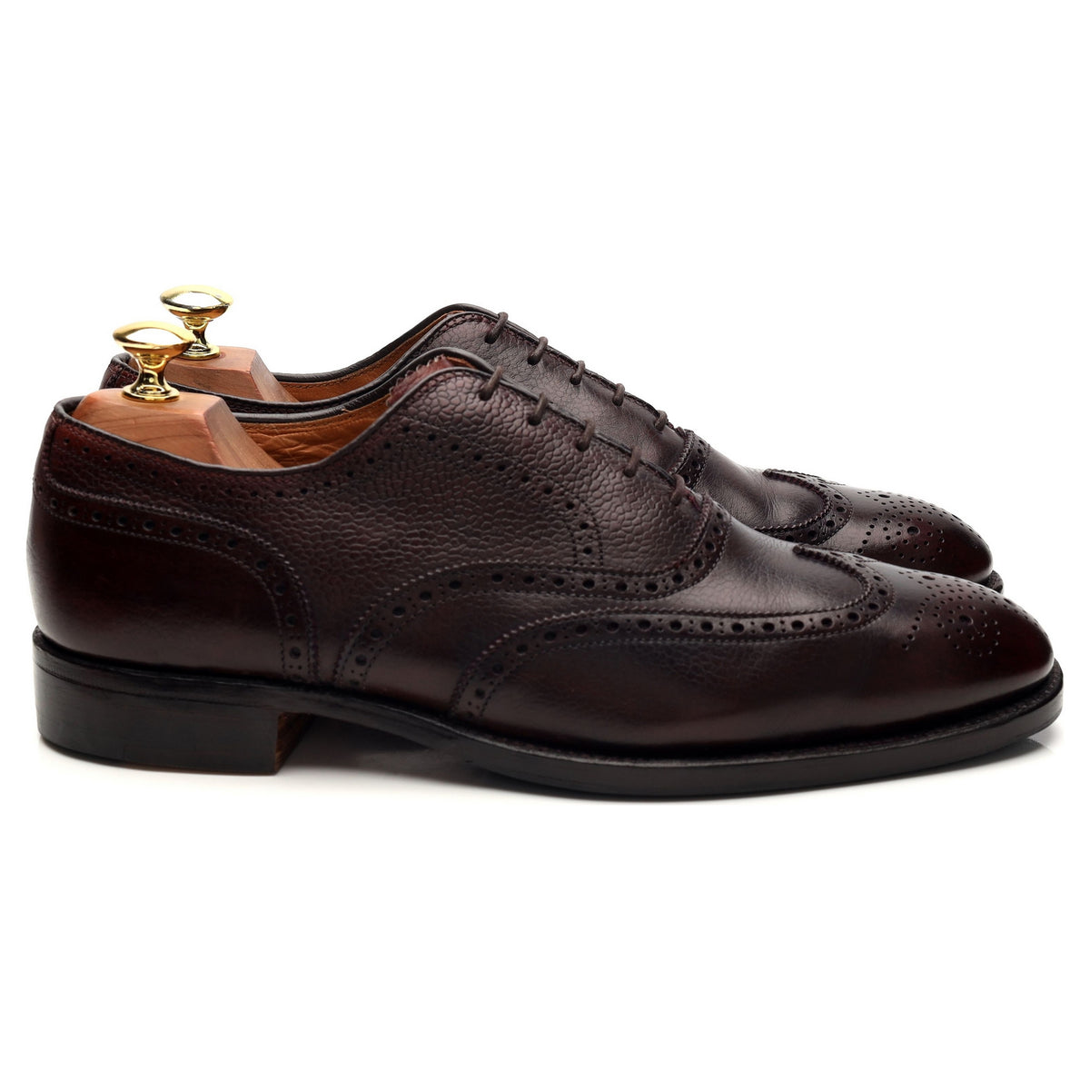 &#39;9704C&#39; Brown Grain Leather Oxford Brogues UK 8 US 9 D