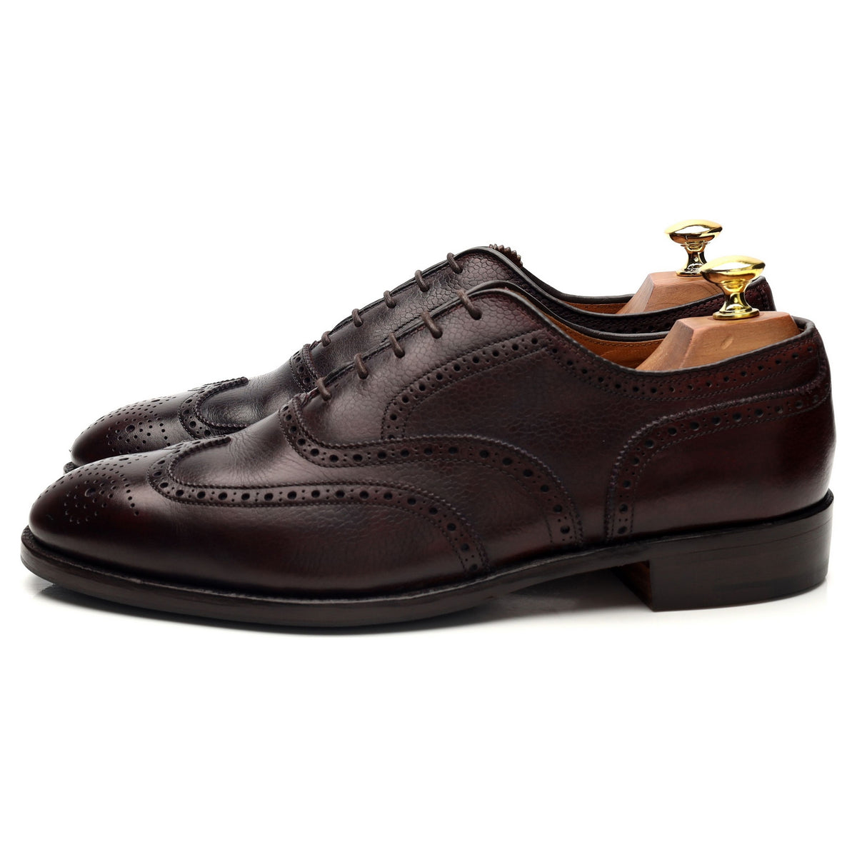 &#39;9704C&#39; Brown Grain Leather Oxford Brogues UK 8 US 9 D