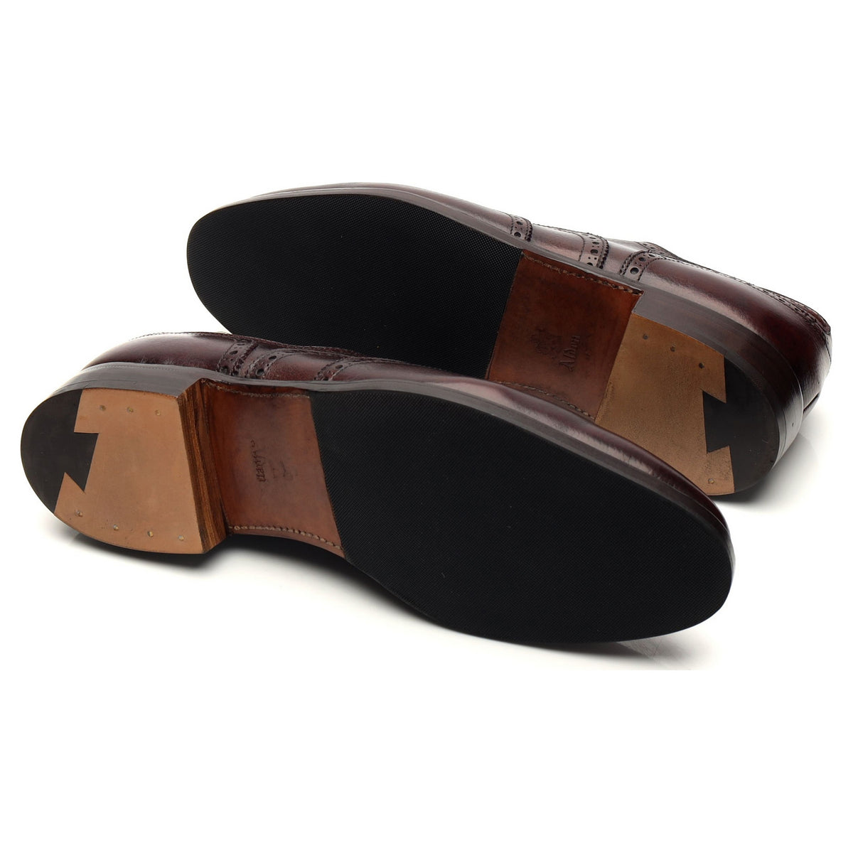 &#39;9704C&#39; Brown Grain Leather Oxford Brogues UK 8 US 9 D