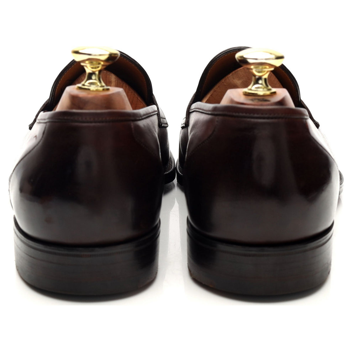 &#39;Toulouse&#39; Brown Patina Leather Loafers UK 8 E