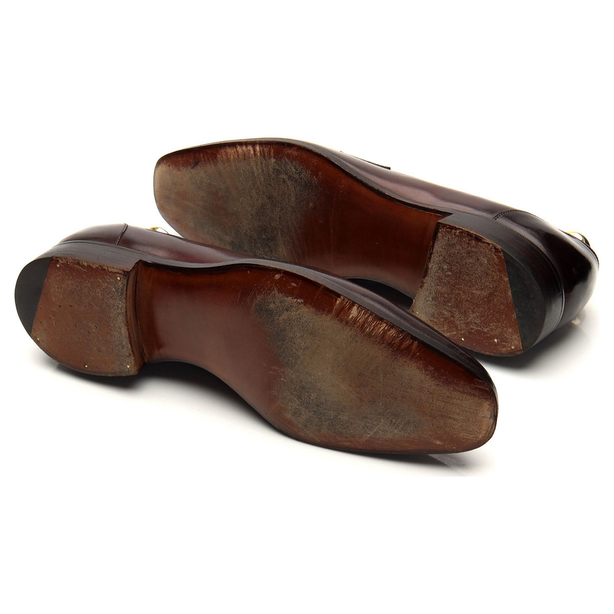 &#39;Toulouse&#39; Brown Patina Leather Loafers UK 8 E