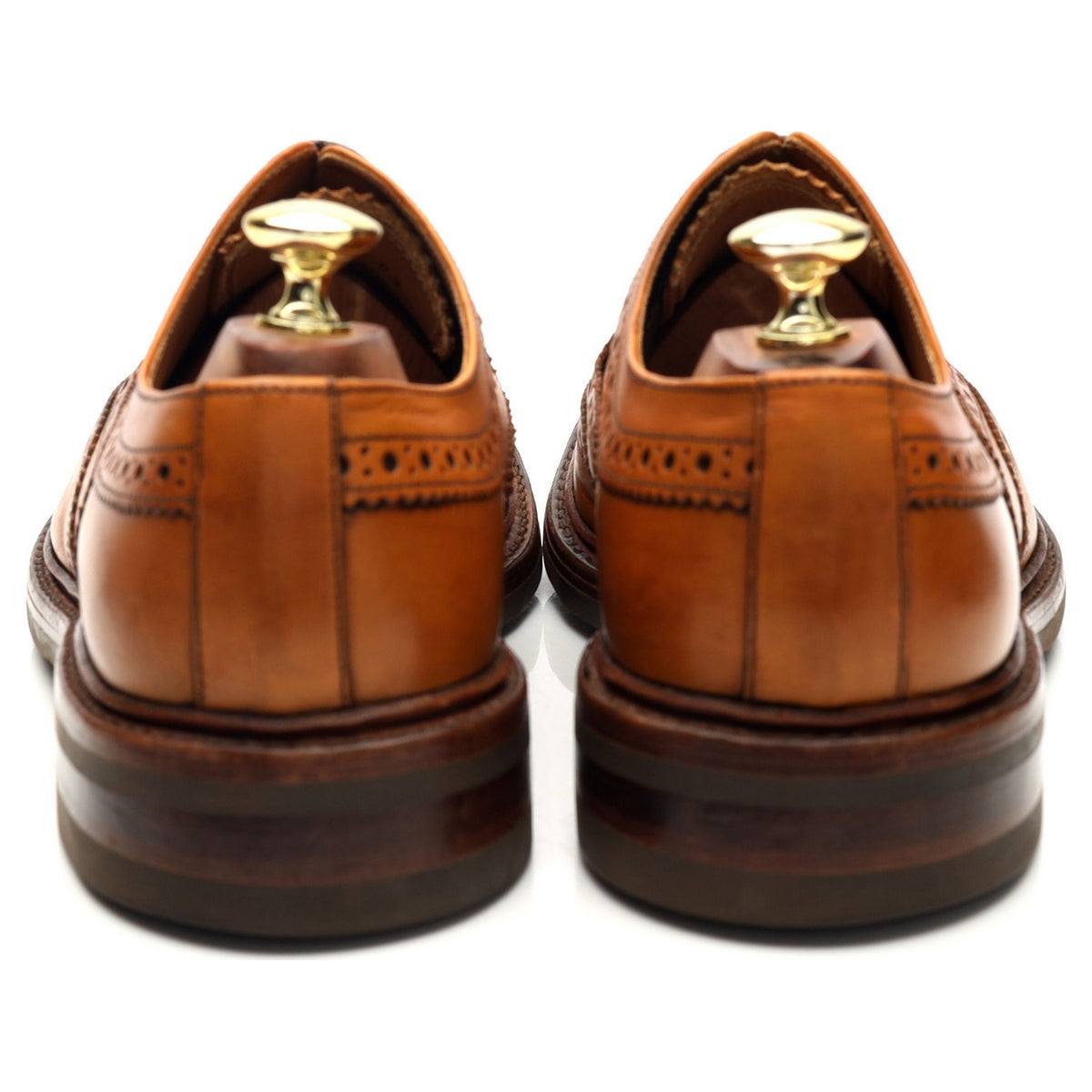 1880 &#39;Edward&#39; Tan Brown Leather Oxford Brogues UK 7.5 G