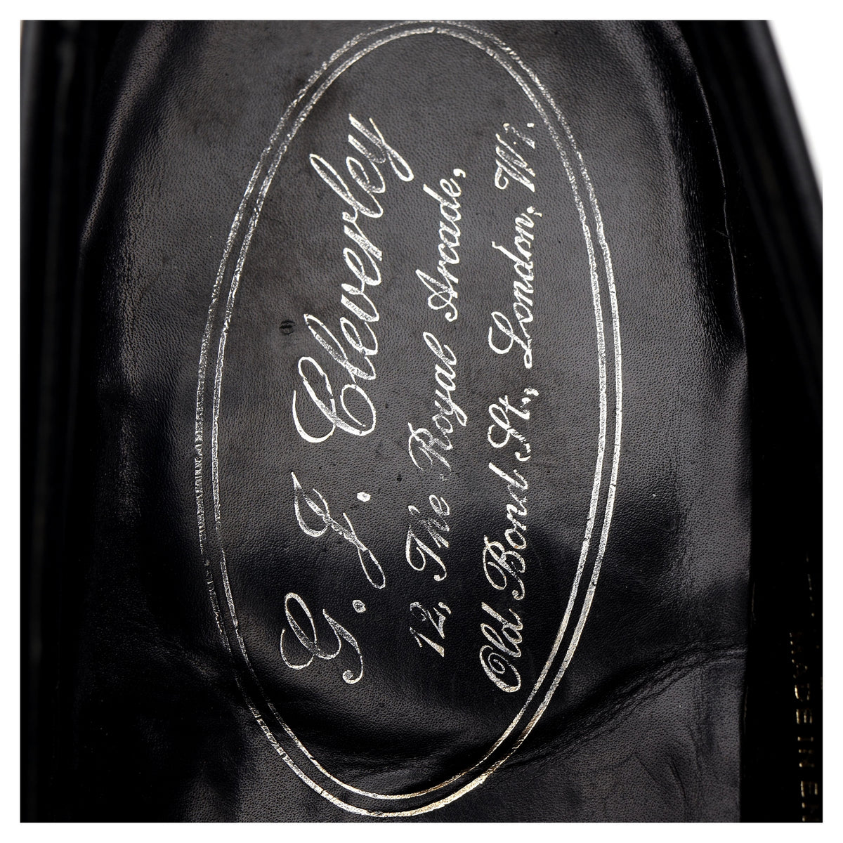 George Cleverley Black Leather Butterfly Loafers UK 8 E