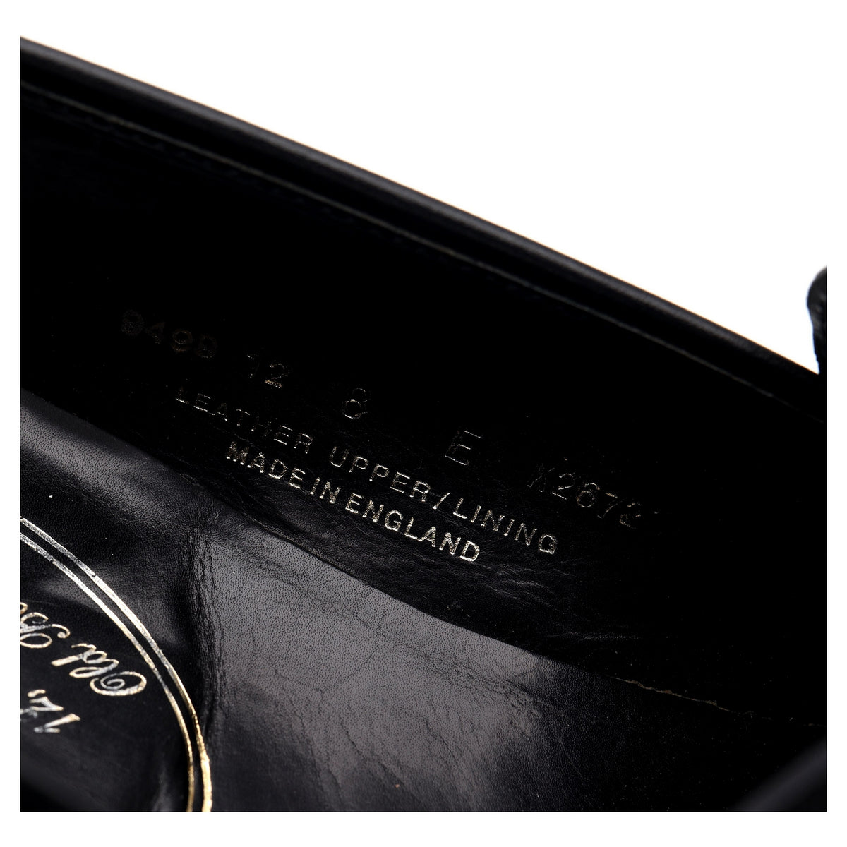 George Cleverley Black Leather Butterfly Loafers UK 8 E