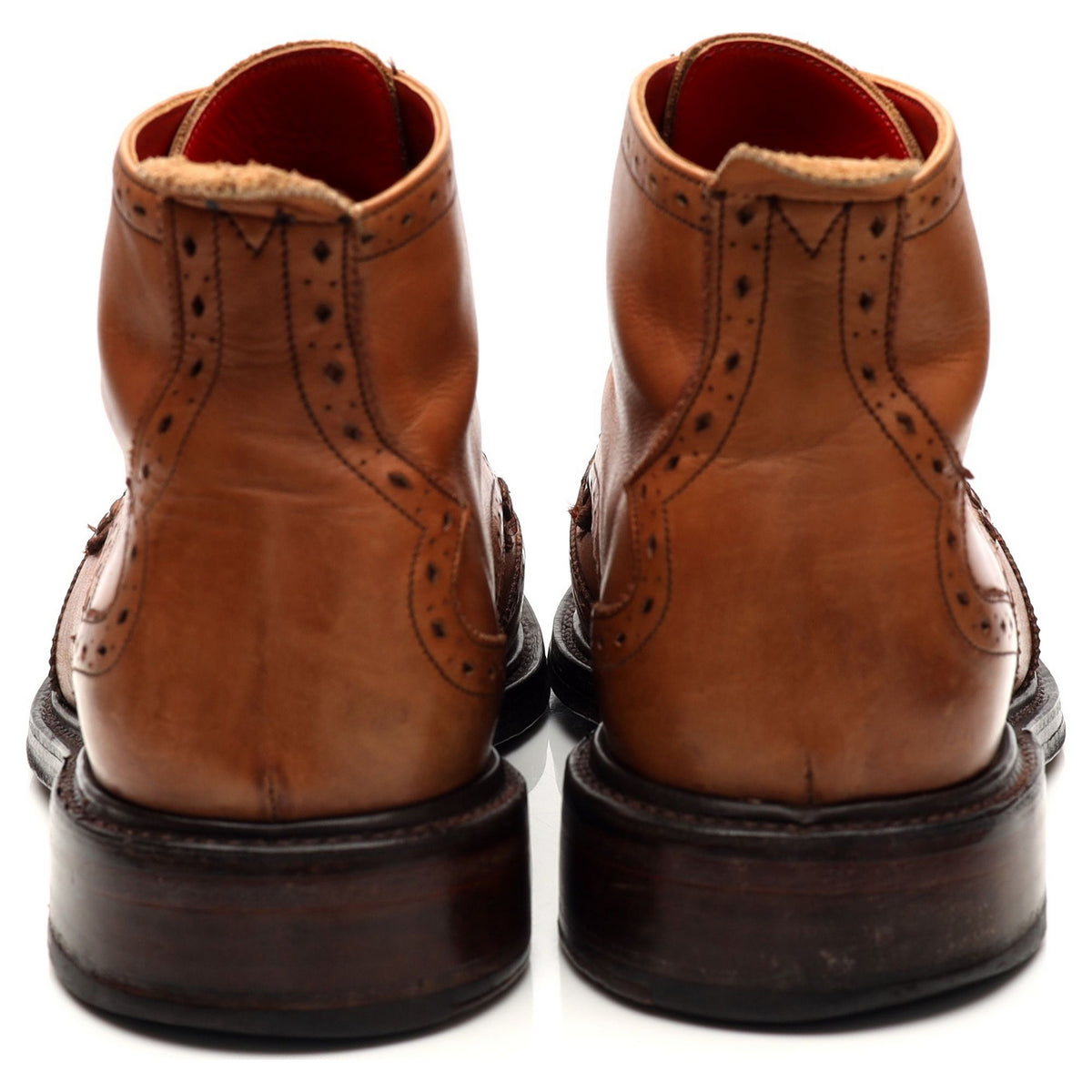 Cheaney &#39;Hannibal&#39; Tan Brown Leather Brogue Boots UK 8