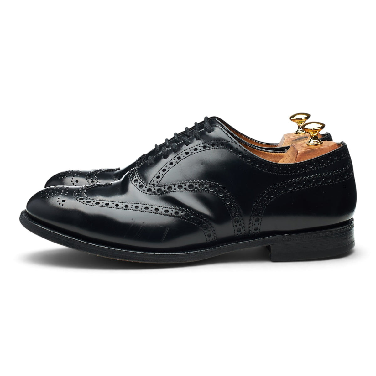 'Burwood' Black Leather Oxford Brogues UK 11.5 G