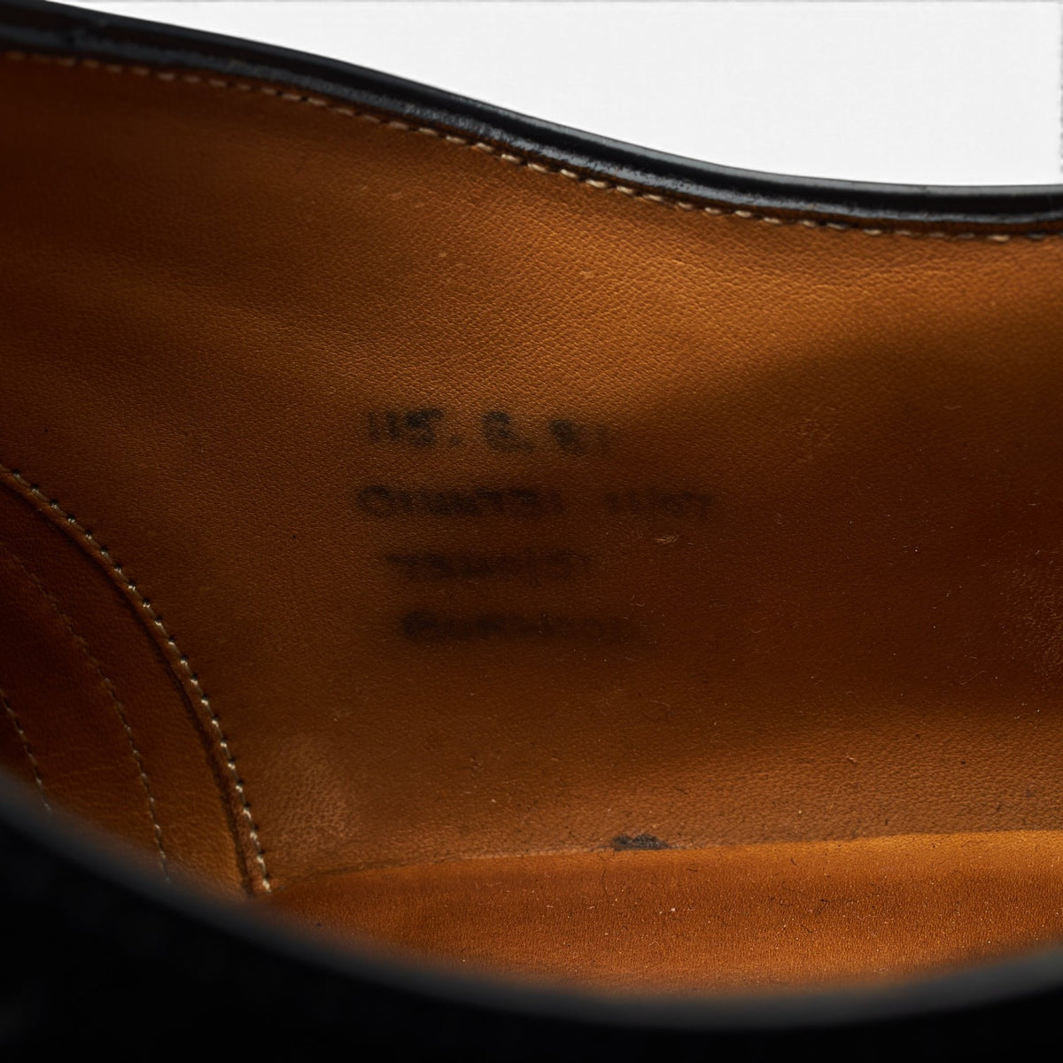 'Burwood' Black Leather Oxford Brogues UK 11.5 G