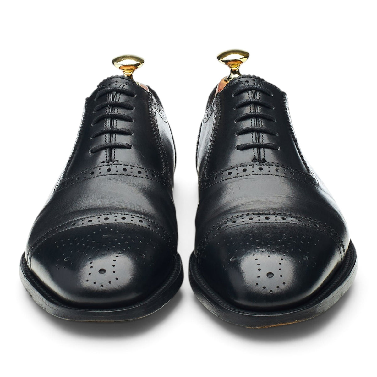 Black Leather Oxford Brogues UK 7 G