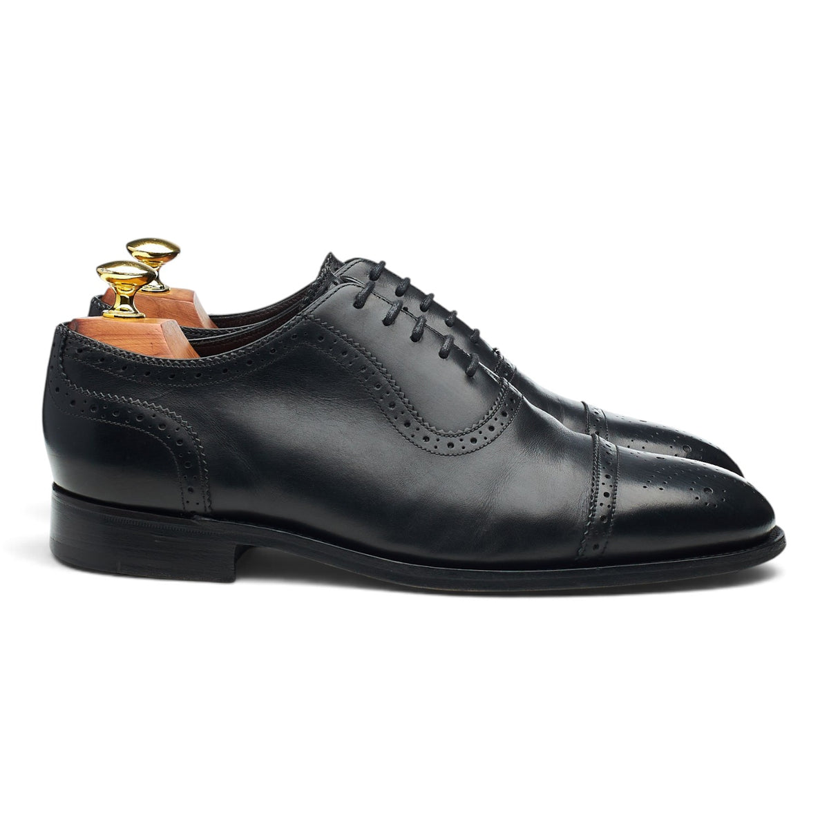 Black Leather Oxford Brogues UK 7 G