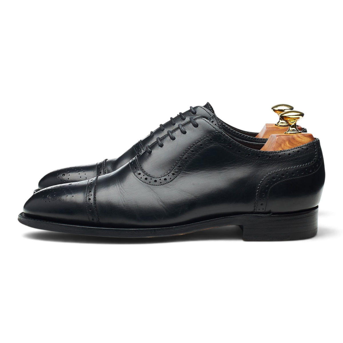 Black Leather Oxford Brogues UK 7 G