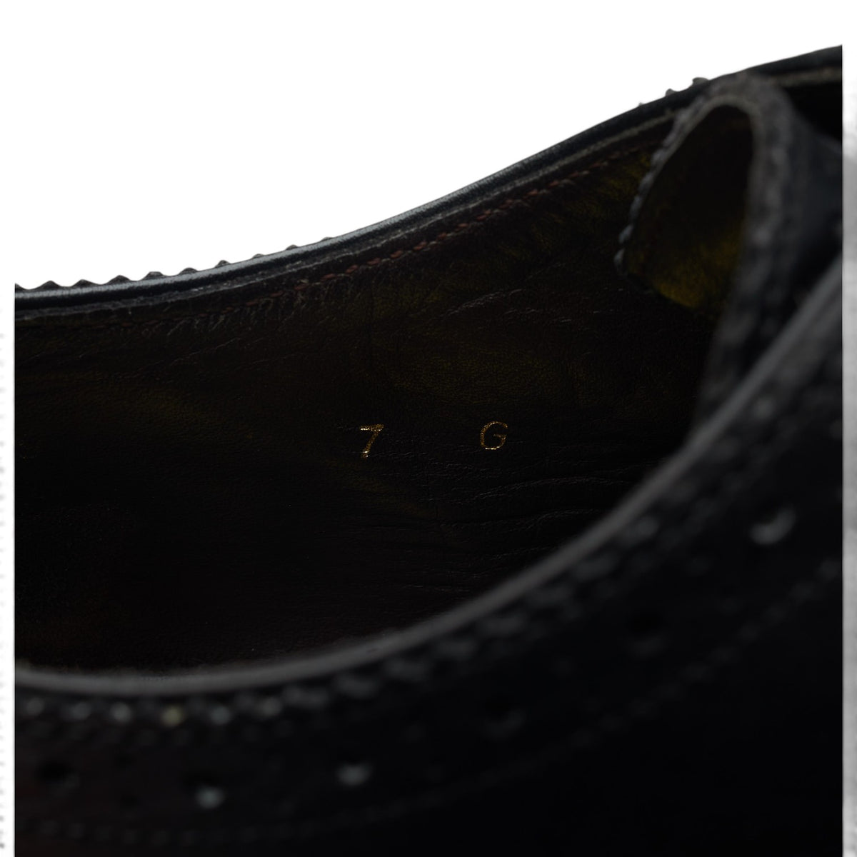 Black Leather Oxford Brogues UK 7 G