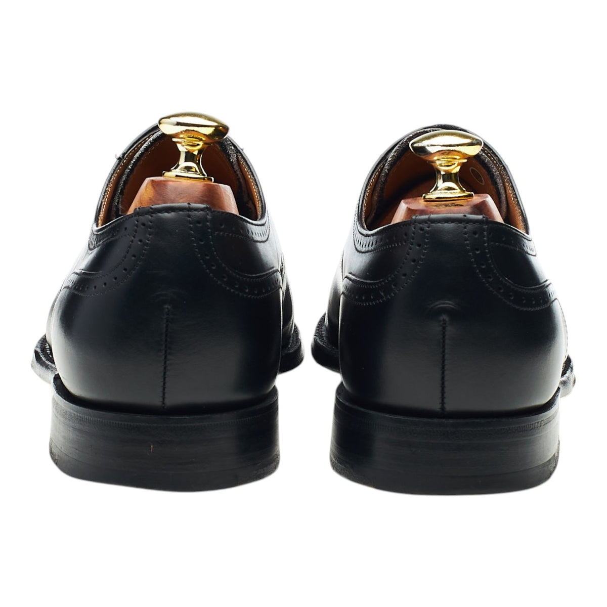 'PA021' Black Leather Oxford Brogues UK 7 F