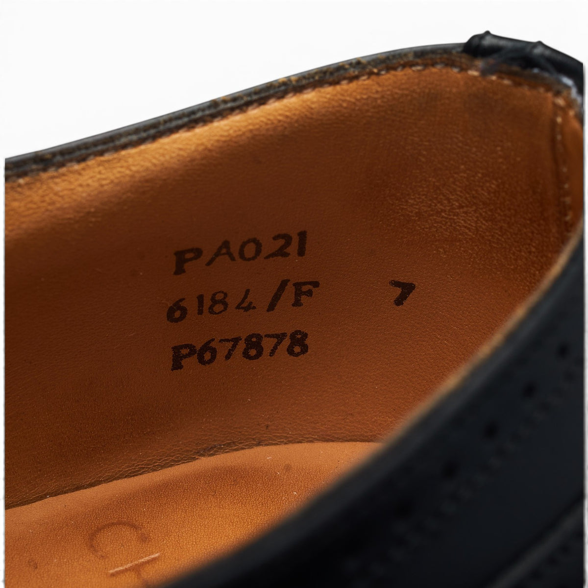 'PA021' Black Leather Oxford Brogues UK 7 F