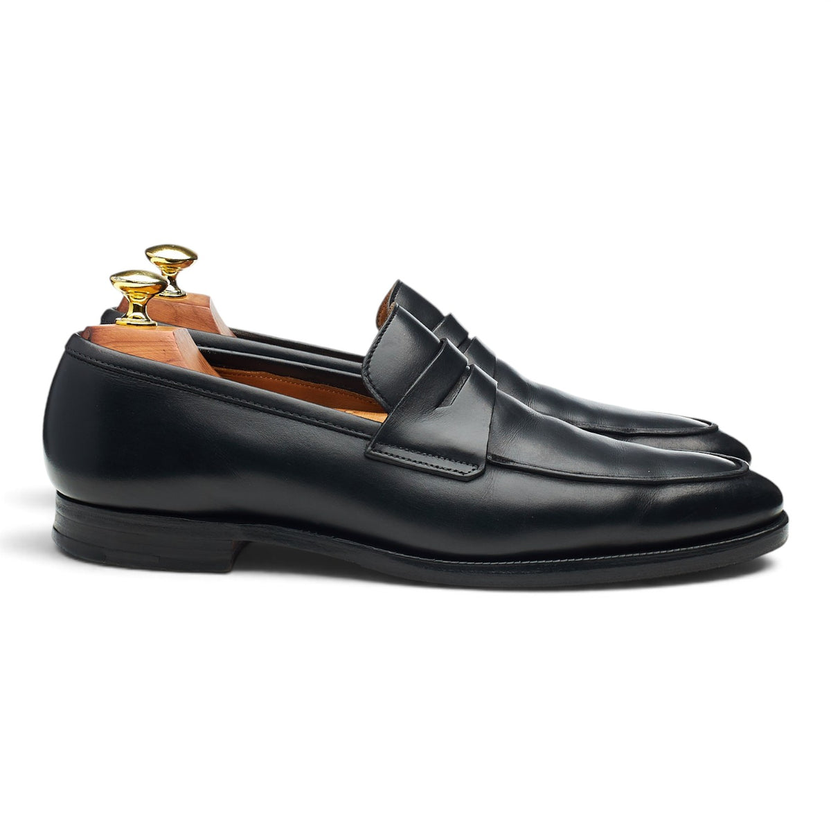 'Bramwell' Black Leather Loafers UK 7 E