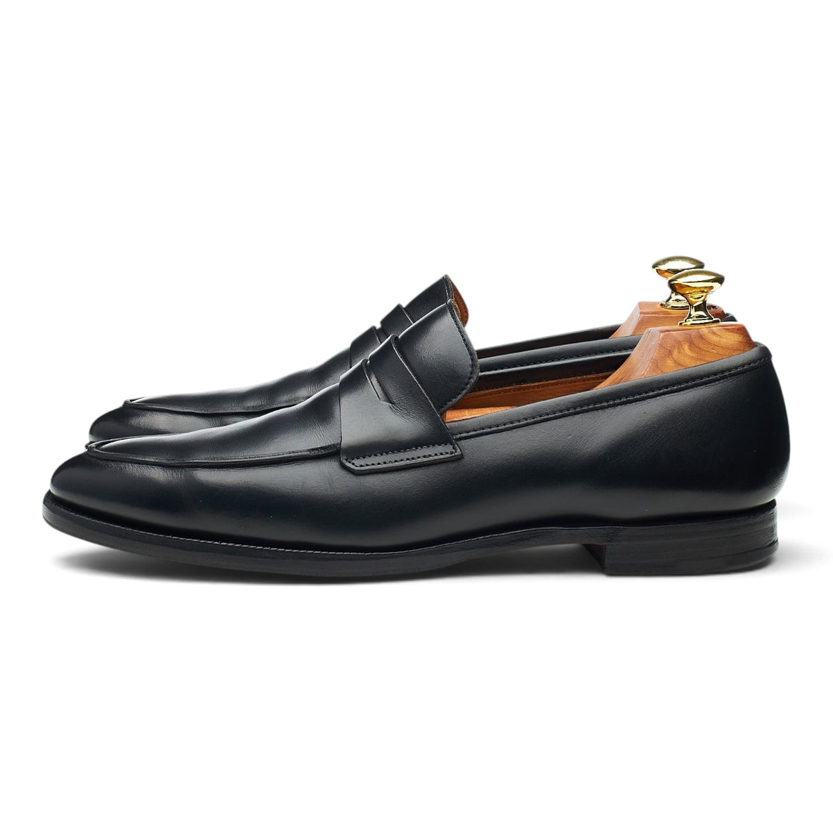 'Bramwell' Black Leather Loafers UK 7 E