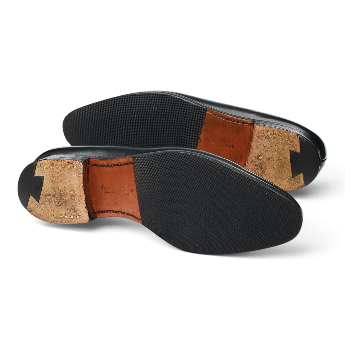 'Bramwell' Black Leather Loafers UK 7 E