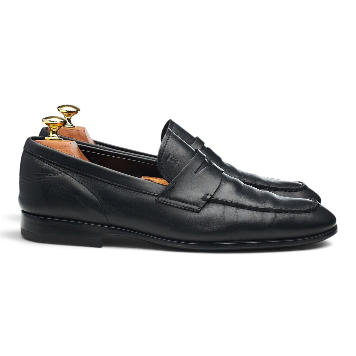 Black Leather Loafers UK 7