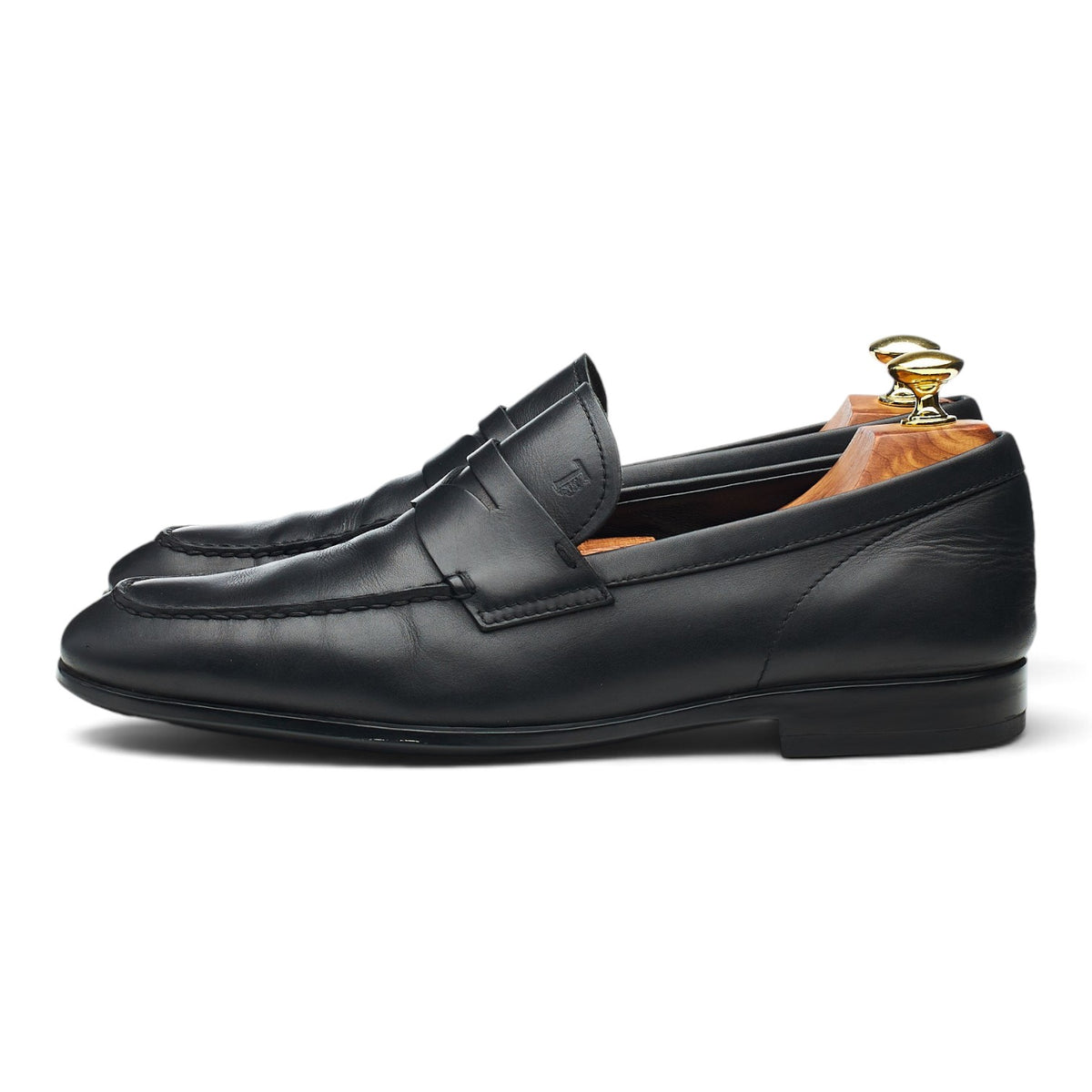 Black Leather Loafers UK 7