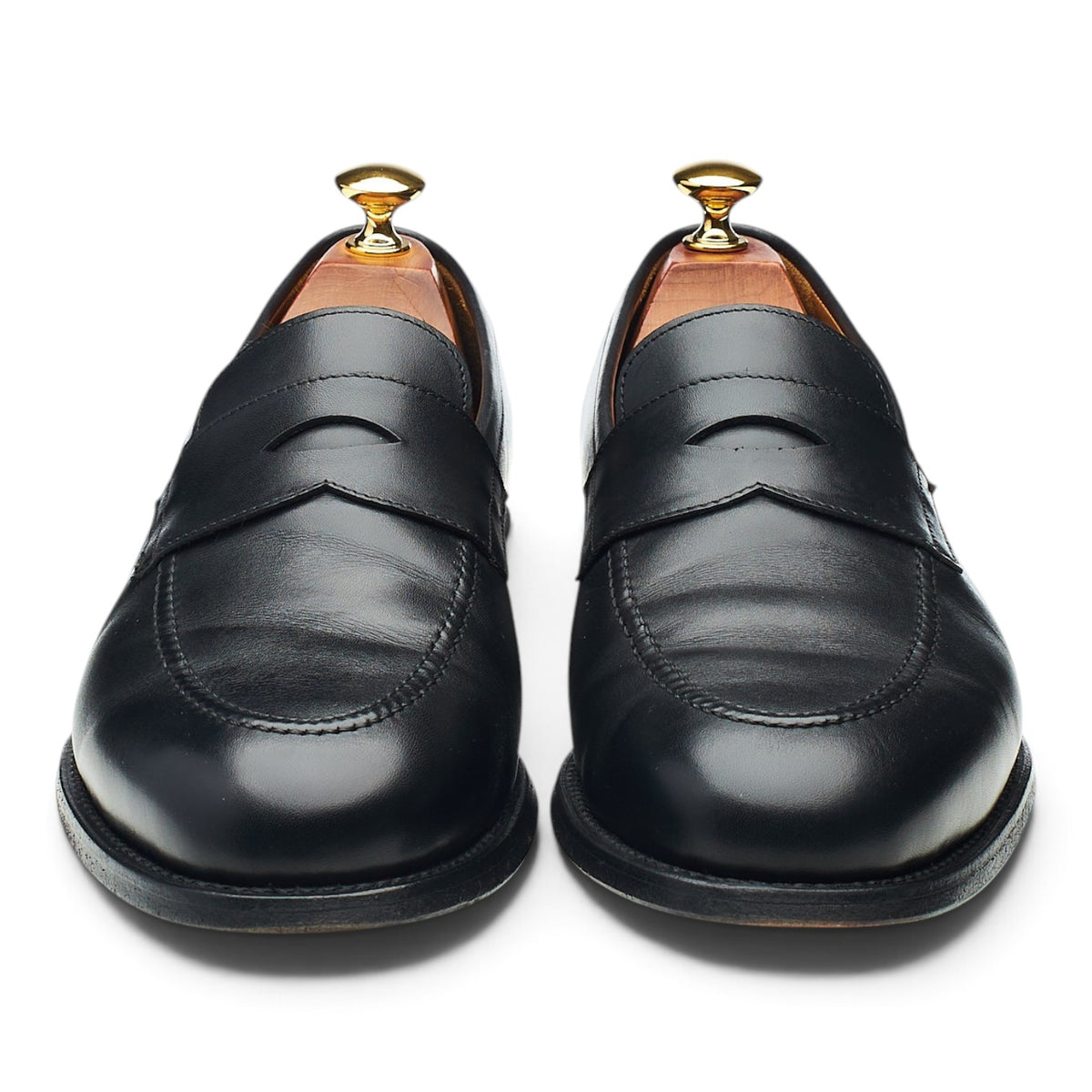 Black Leather Loafers UK 9