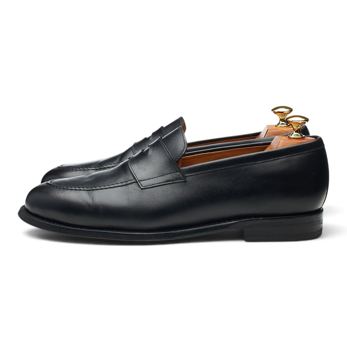 Black Leather Loafers UK 9