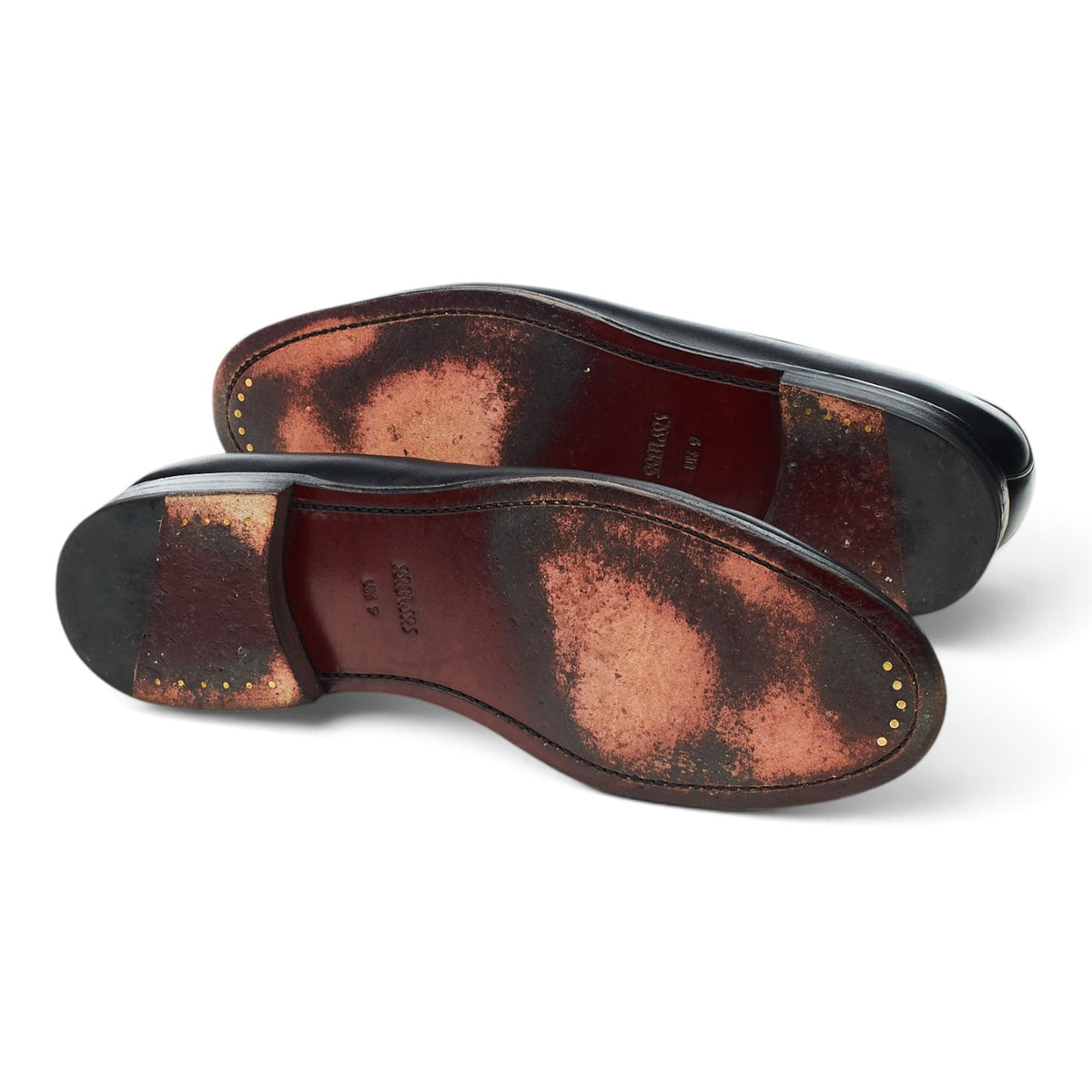 Black Leather Loafers UK 9