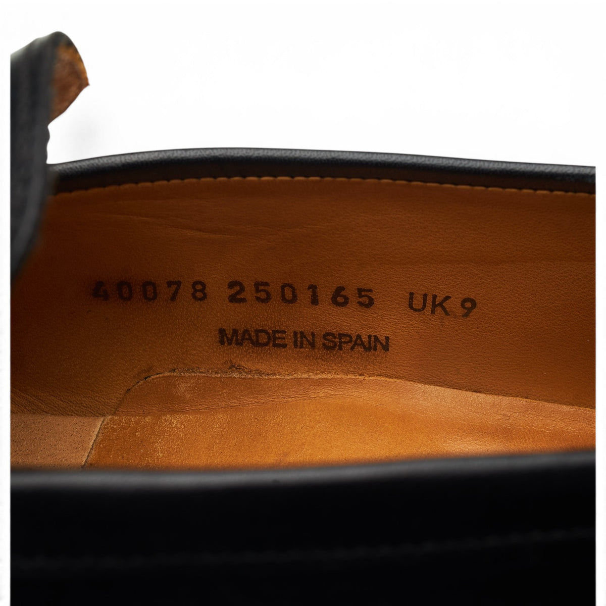 Black Leather Loafers UK 9