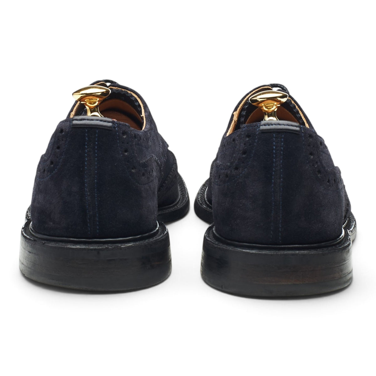 'Bourton' Navy Blue Suede Derby Brogues UK 9