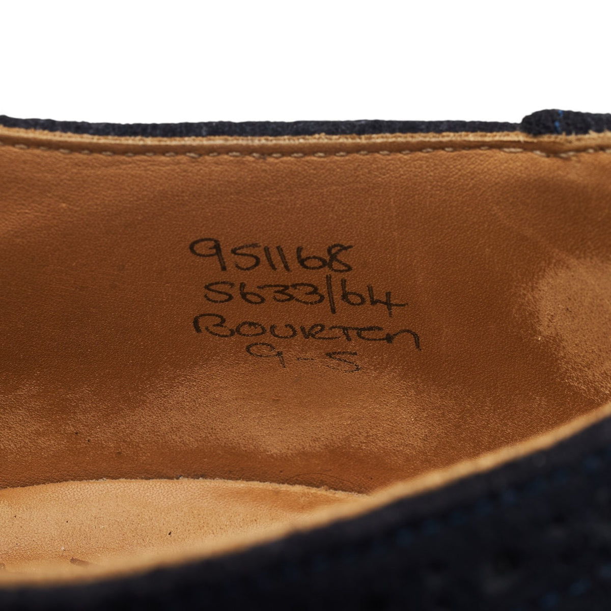'Bourton' Navy Blue Suede Derby Brogues UK 9