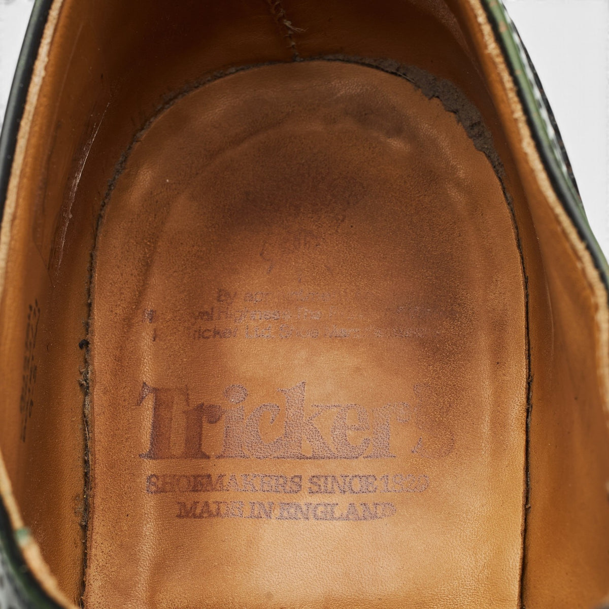 'Bourton' Dark Green Leather Derby Brogues UK 9