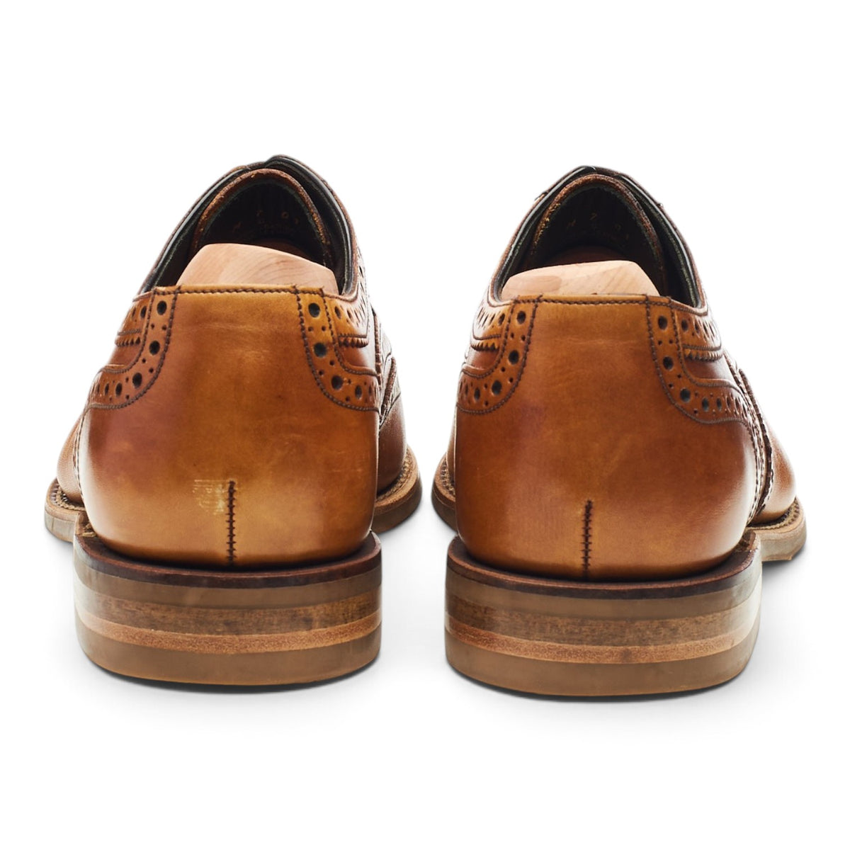 Design 'Kerridge' Tan Brown Leather Oxford Brogues UK 7 F