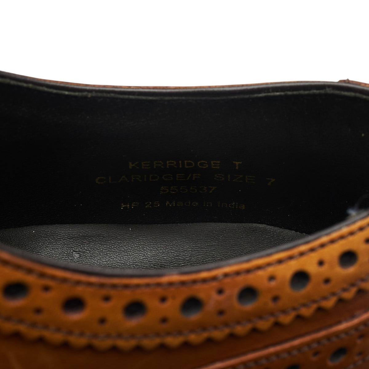 Design 'Kerridge' Tan Brown Leather Oxford Brogues UK 7 F