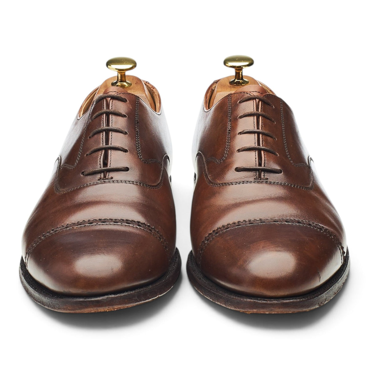 Peal & Co Brown Leather Oxford UK 8 US 9 D