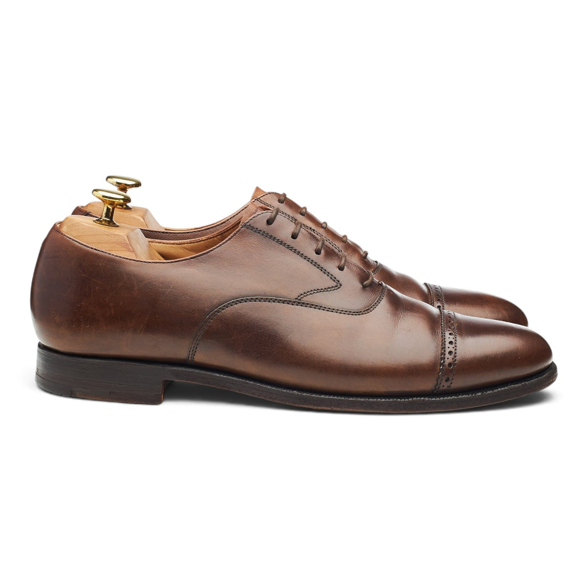Peal & Co Brown Leather Oxford UK 8 US 9 D