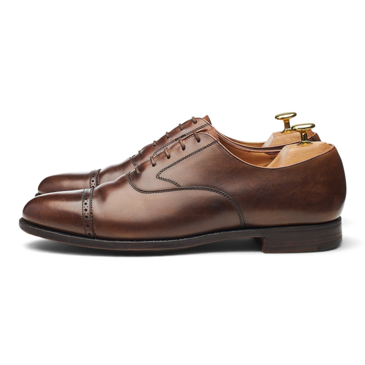 Peal & Co Brown Leather Oxford UK 8 US 9 D
