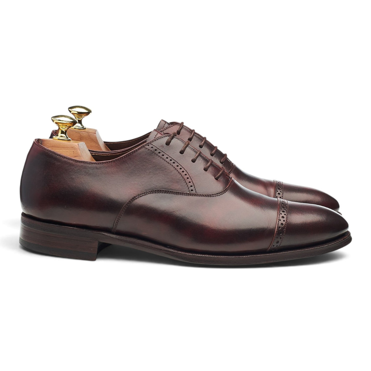 Burgundy Museum Leather Oxford UK 7.5 E