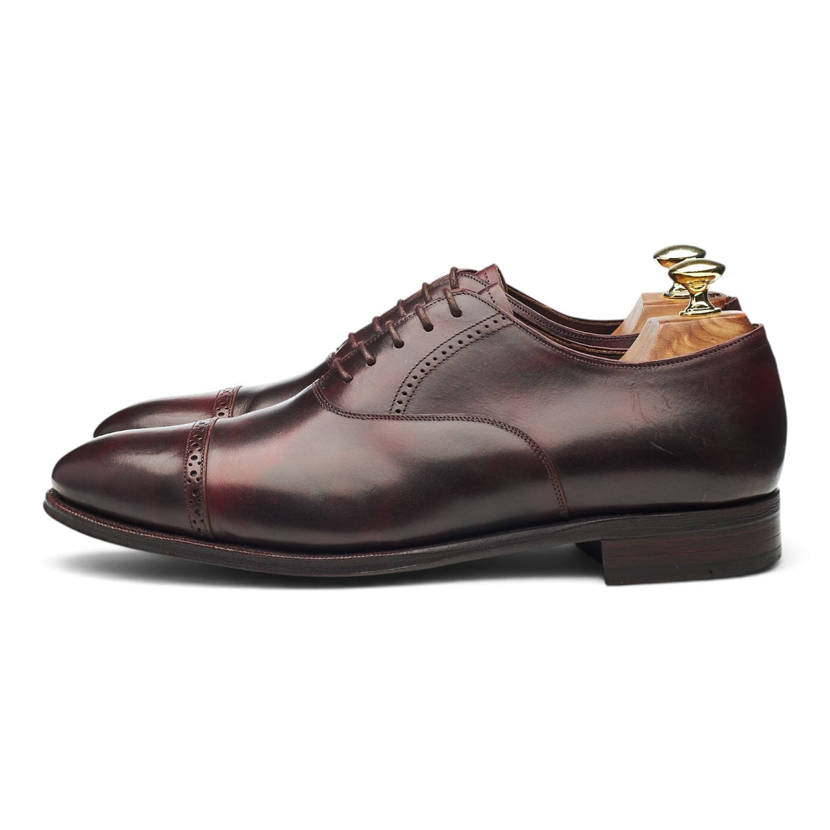 Burgundy Museum Leather Oxford UK 7.5 E