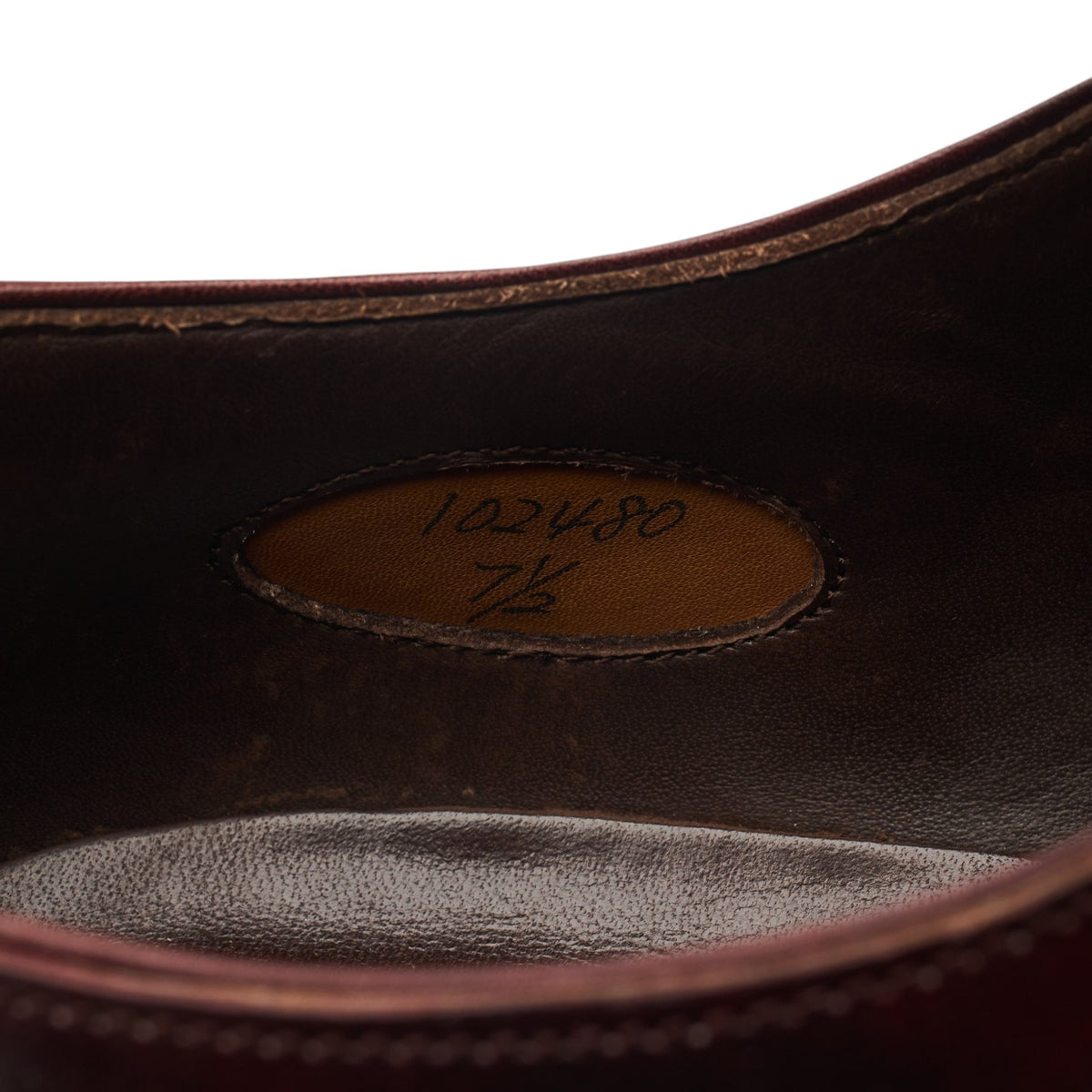 Burgundy Museum Leather Oxford UK 7.5 E