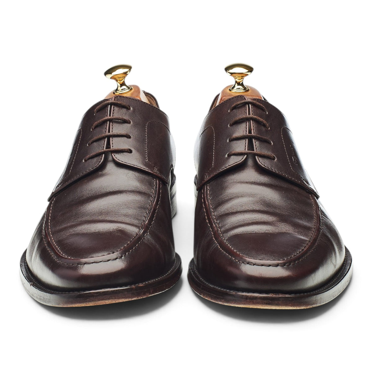 Dark Brown Leather Apron Derby UK 10.5 EE