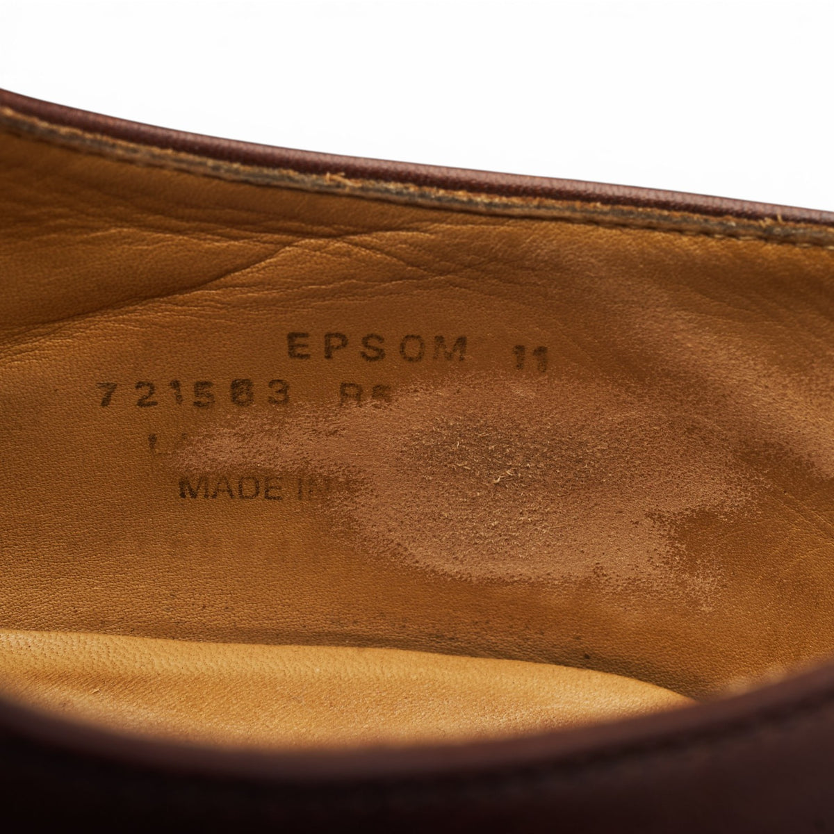 'Epsom II' Brown Leather Derby UK 9.5 F