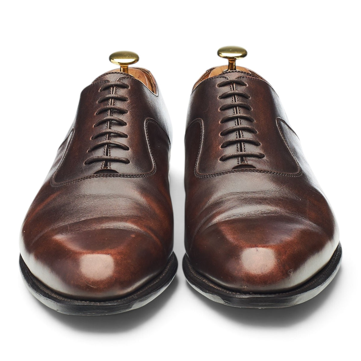 '7 Eyelets' Brown Patina Oxford 8.5 D UK 8