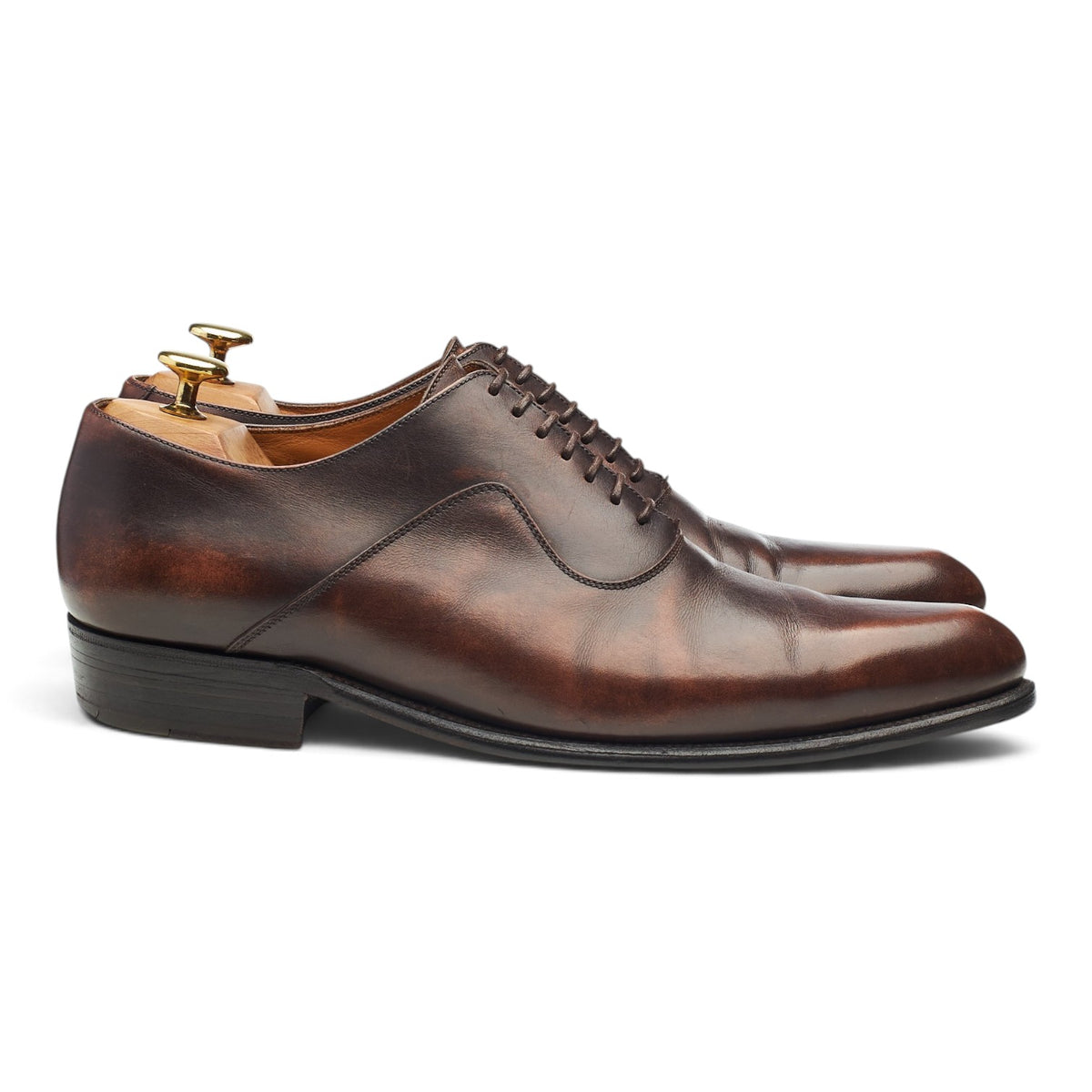 '7 Eyelets' Brown Patina Oxford 8.5 D UK 8