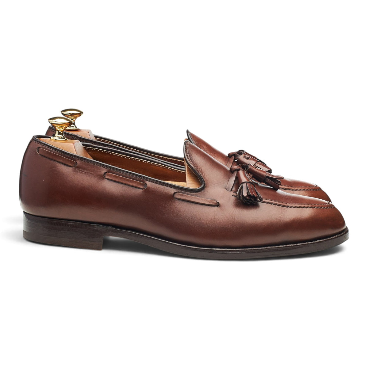 '560' Brown Leather Tassel Loafers UK 9 US 10 E