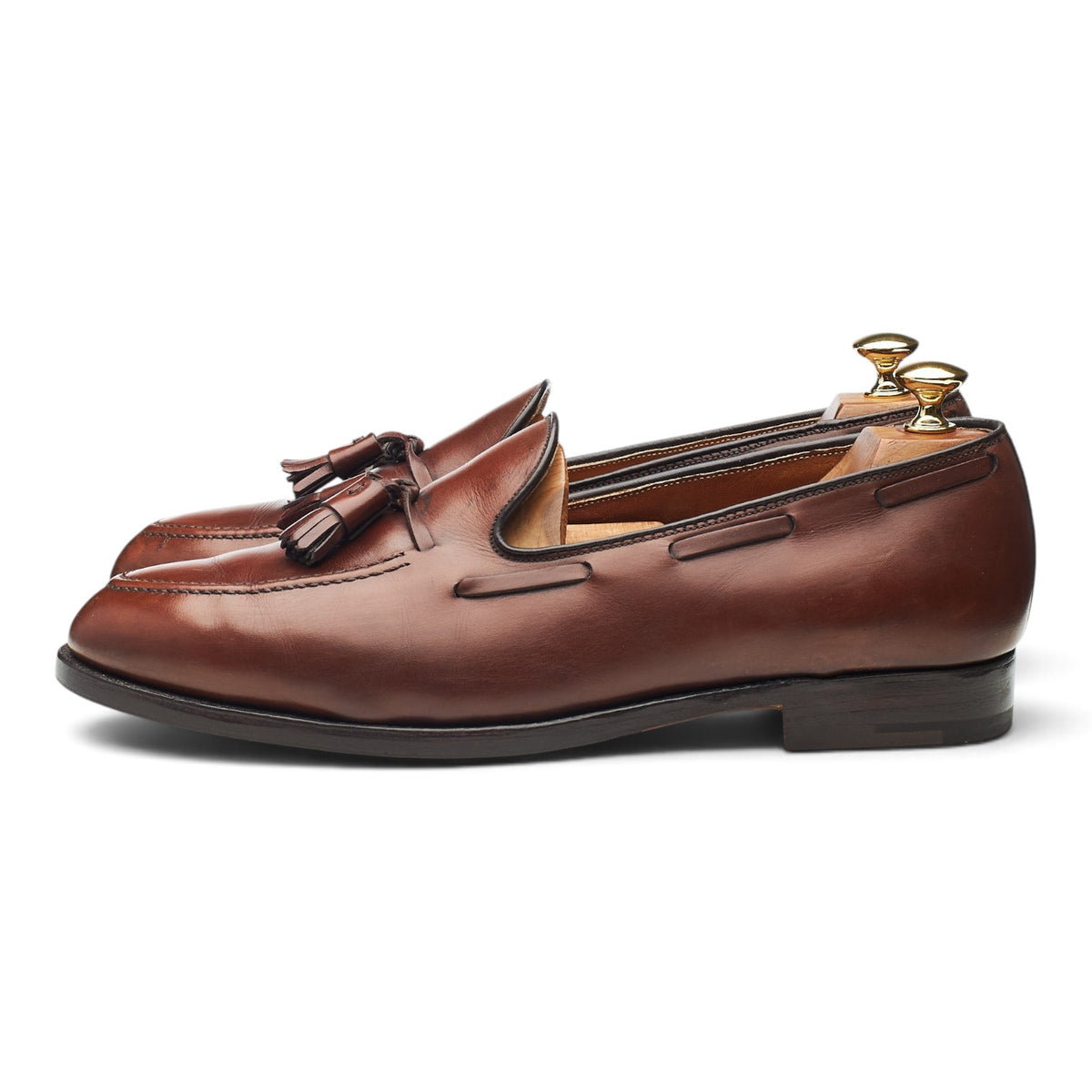 '560' Brown Leather Tassel Loafers UK 9 US 10 E