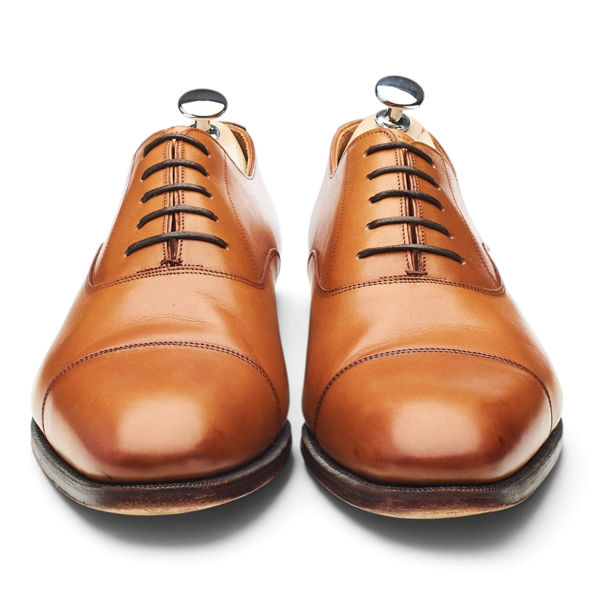 '101534' Tan Brown Leather Oxford UK 8 E