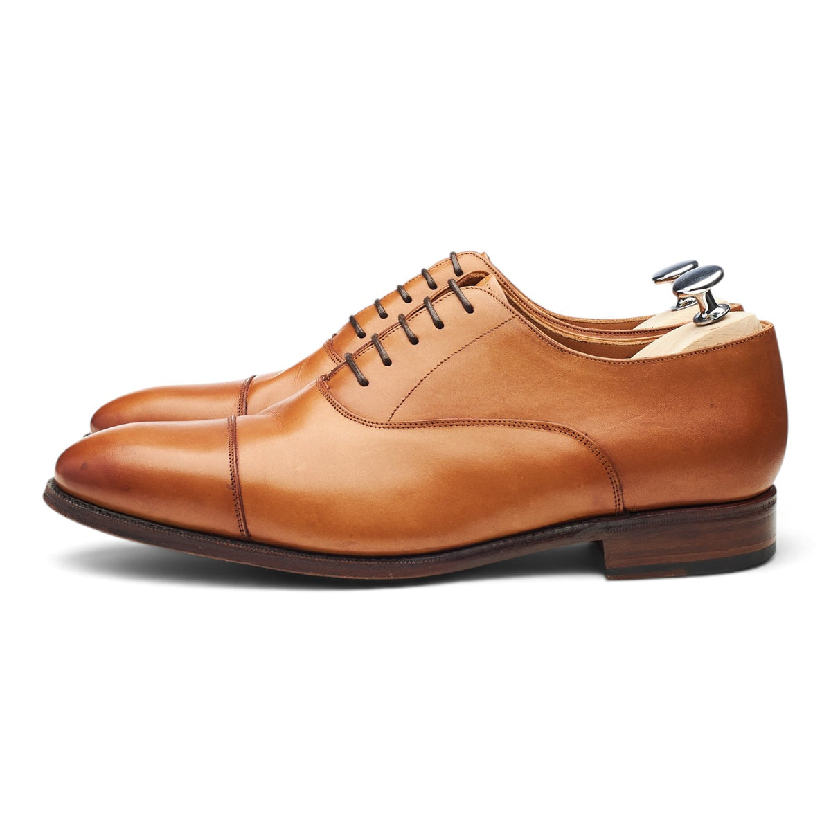 '101534' Tan Brown Leather Oxford UK 8 E