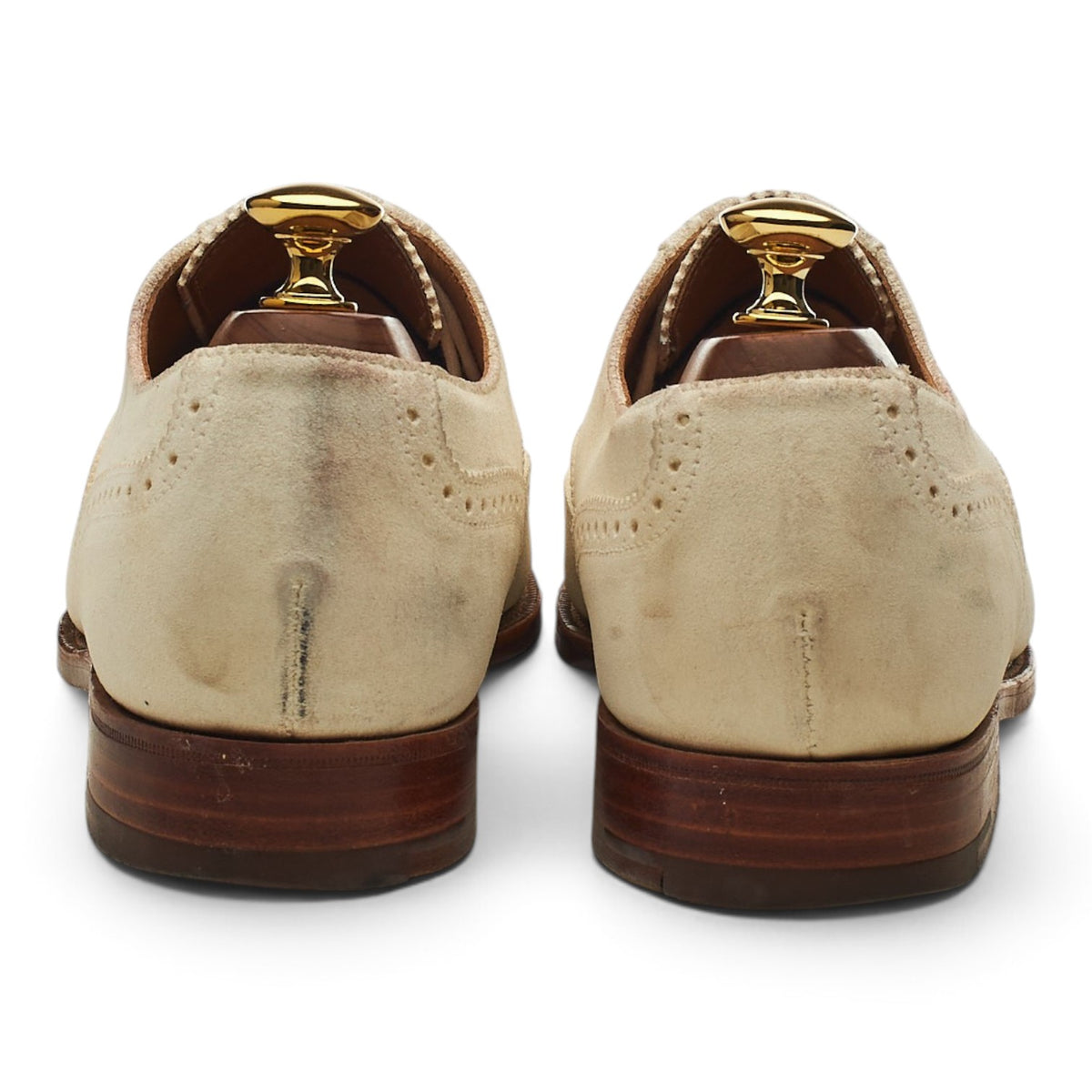 Peal & Co White Suede Oxford Brogues UK 6.5 US 7.5 D