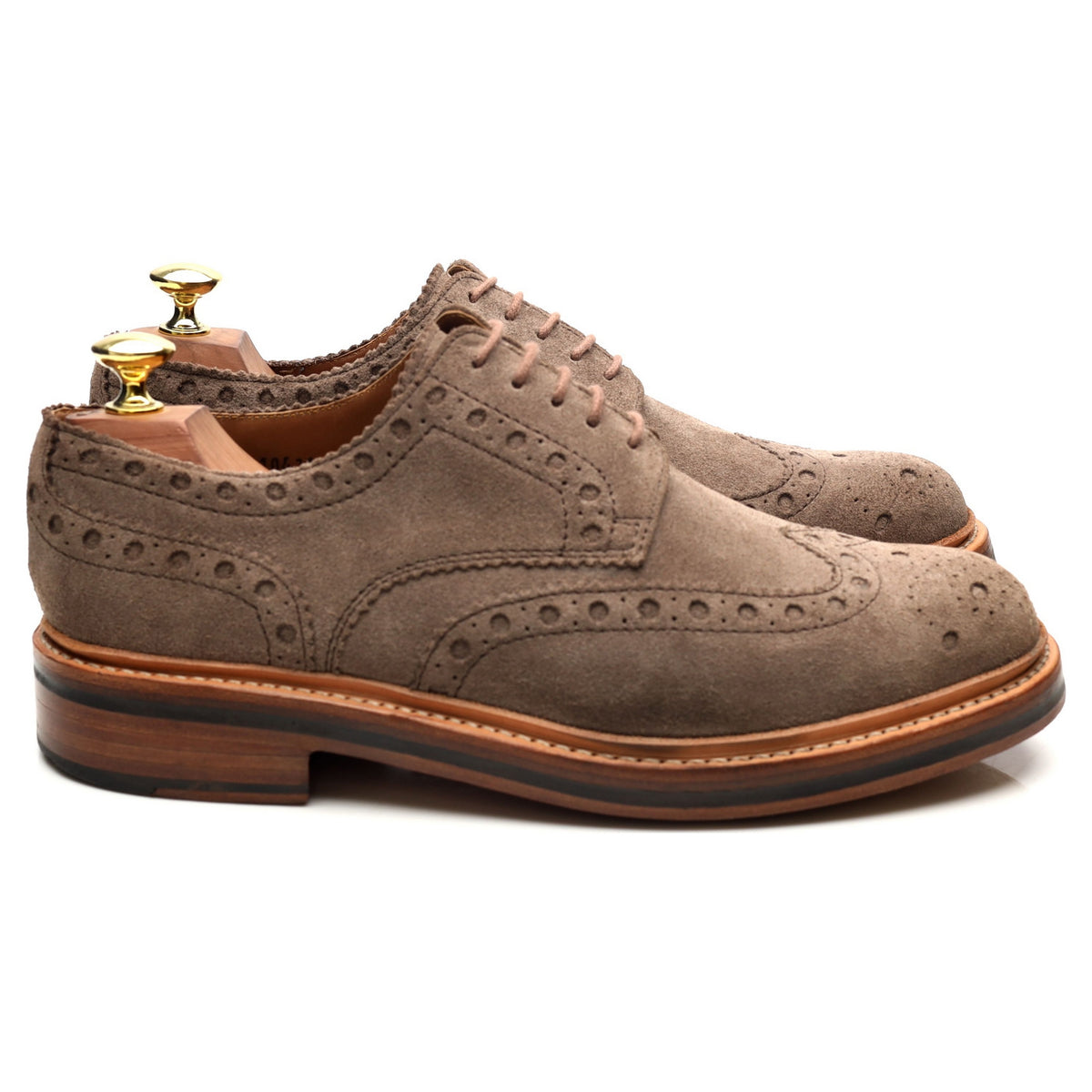 &#39;Archie&#39; Light Brown Suede Brogues UK 7.5 G