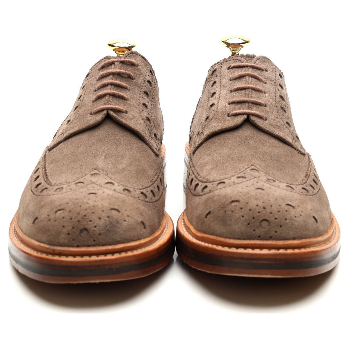 Archie' Light Brown Suede Brogues UK G Abbot's Shoes