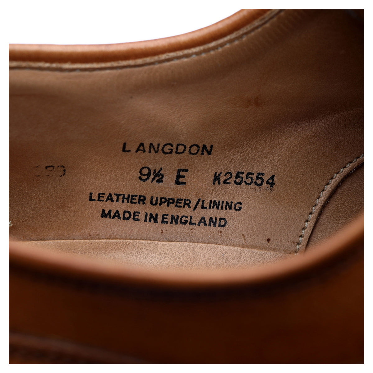 &#39;Langdon&#39; Tan Brown Leather Split Toe Derby UK 9.5 E